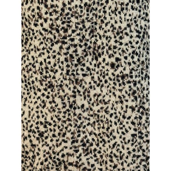 Leopard Print Cardigan Sweater Wool Velvet Fall Winter Modest Office Church - Picture 6 of 11